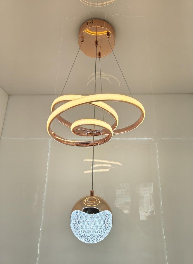 swanart مصابيح معلقة مزخرفة من الألياف الزجاجية من سوانارت، مزودة بإضاءة LED، مناسبة لغرف المعيشة والطعام والنوم والحمامات، وحدة إضاءة متعددة الغرف - Image 1